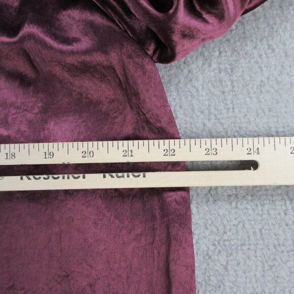 Rag & Bone Top Womens Small Solid Burgundy Satin Silky Flowy Button Up Shirt - Picture 7 of 9